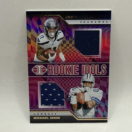2023 Panini Illusions #RM-NI Jaxon Smith-Njigba Michael Irvin Rookie Idols Relic