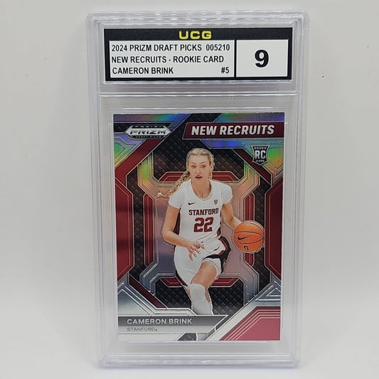 2022 Panini Draft Picks New Recruits Silver Prizm Cameron Brink RC #5 Graded 9