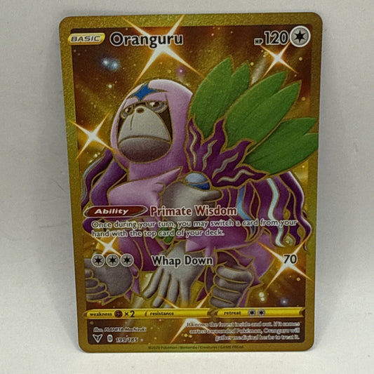 Pokémon TCG Oranguru Vivid Voltage Gold Secret Rare 199/185 LP Collectible Card