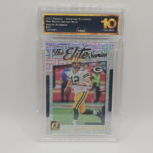 2017 Donruss #23 Aaron Rodgers The Elite Series Green Bay Packers Graded 10 Gem