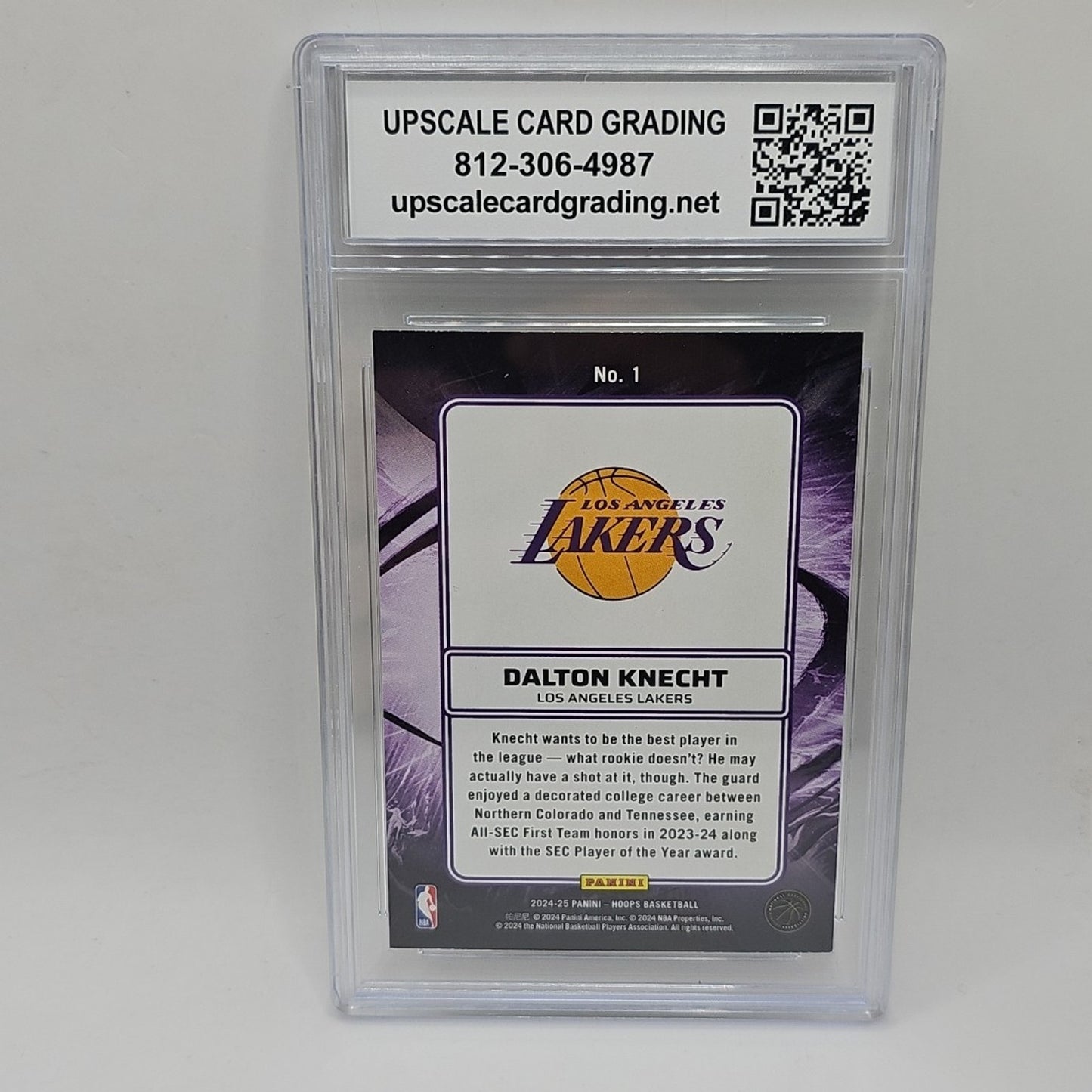 2024-25 Panini NBA Hoops Ignition #1 RC Rookir Dalton Knecht La Lakers Graded 9