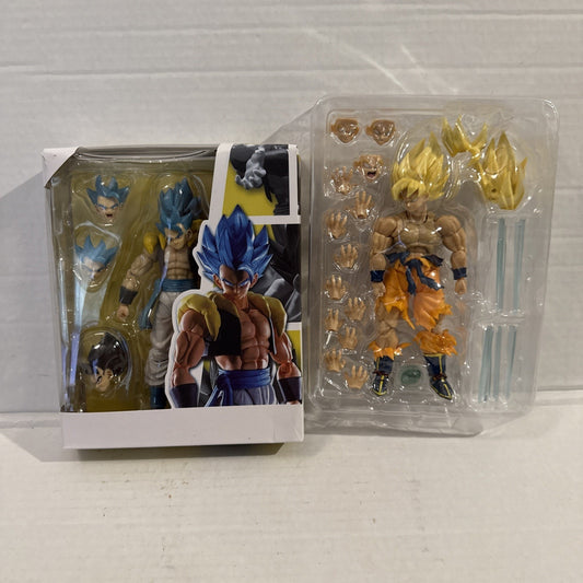 Chinese Super Saiyan God Dragon Ball Z Gogeta & Super Sayan Goku 6” Figures