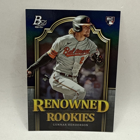 2023 Bowman Platinum Renowned Rookies Gunnar Henderson MLB Orioles RC