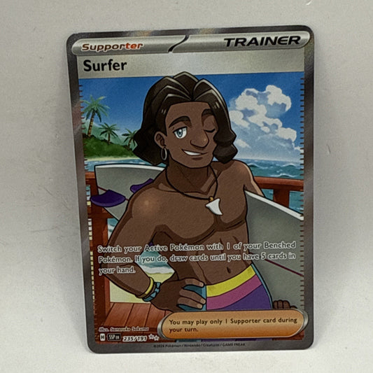 Pokémon [Surging Sparks] Surfer Trainer Card - 235/191 - Full Art Holo LP