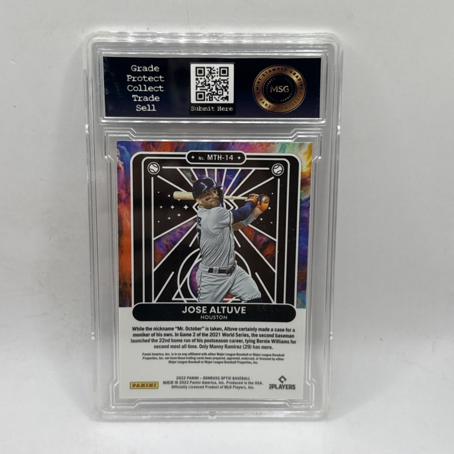 2022 Donruss Optic Mythical #MTH-14 Jose Altuve - Houston Astros Graded 8
