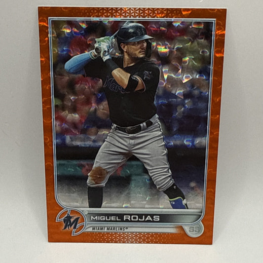 2022 Topps Miguel Rojas Orange Foil SP /299 Marlins SS Miami Marlins MLB