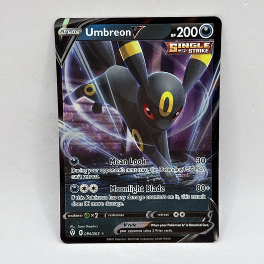 Pokémon Umbreon V 094/203 Swsh07: Evolving Skies Holo NM Tcg Collectible Card