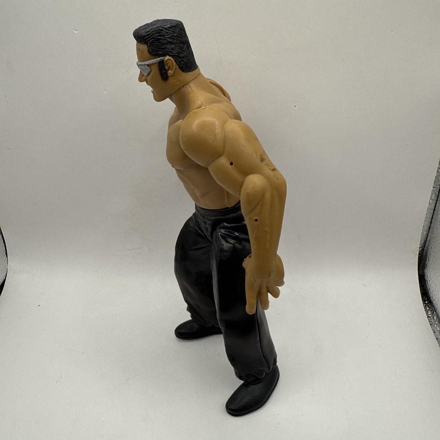 The Rock 1998 Jakks Pacific WWF action figure No Vest Rocky Maivia WWE Dwayne