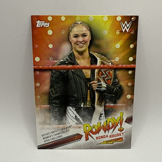 2019 Topps WWE Ronda Rousey Spotlight Complete Series #37 Defeats Bayley