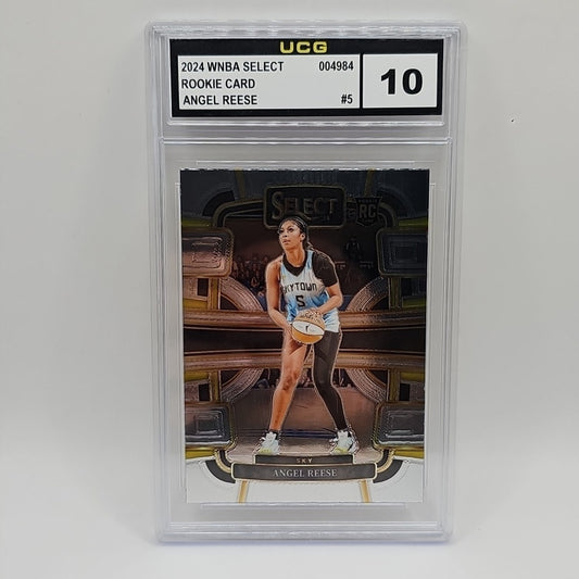 2024 Panini Select WNBA - Concourse Angel Reese #5 Silver Prizm (RC) Graded 10