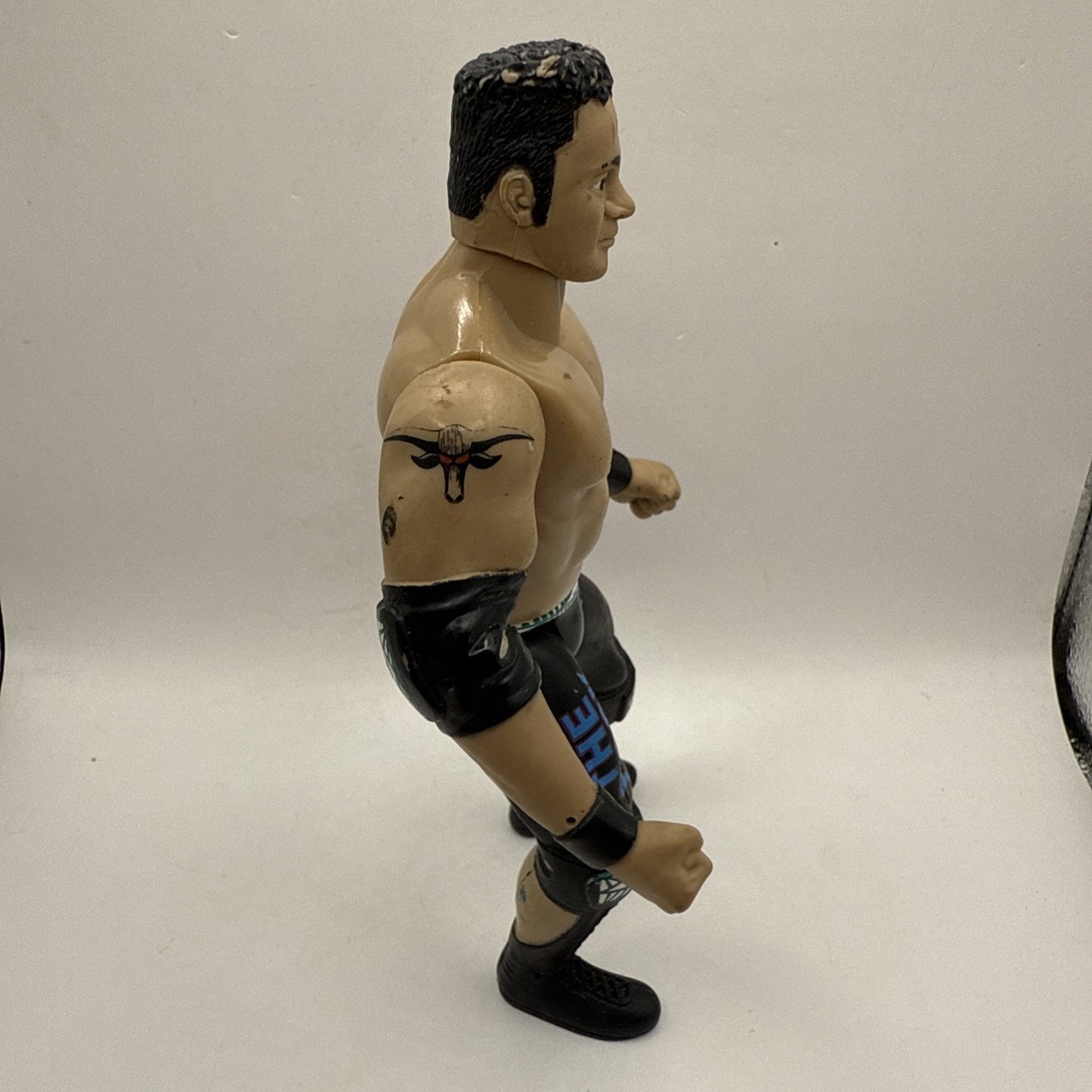 1997 Jakks Pacific WWF Wrestle Mania Rocky Maivia The Rock Figure 6 inch