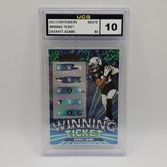 2023 Panini Contenders Winning Ticket #4 Davante Adams Graded 10 Gem Mint