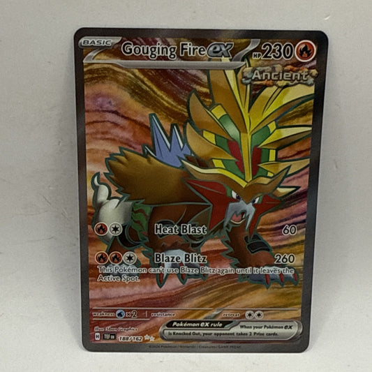 Gouging Fire ex 188/162 Sv05: Temporal Forces Holo Pokémon Card MP