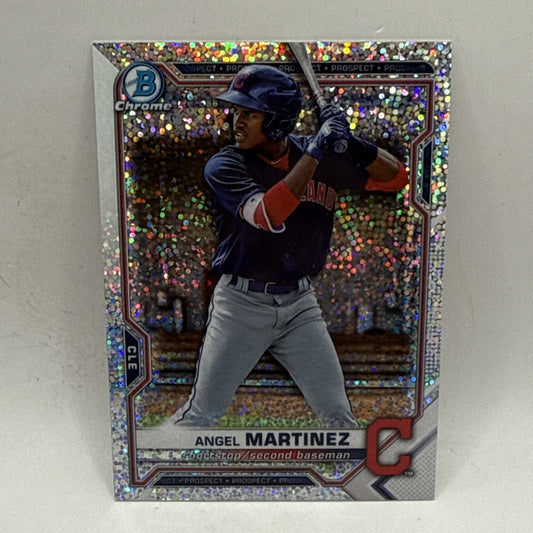 2021 Bowman Draft Angel Martinez #BDC-34 Sparkle Refractor Cleveland Indians