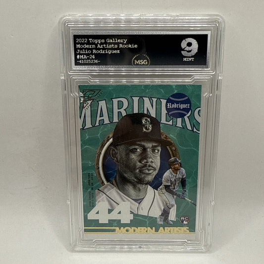 2022 Topps Gallery Julio Rodriguez Modern Artists RC #MA-24 Mariners Graded 9