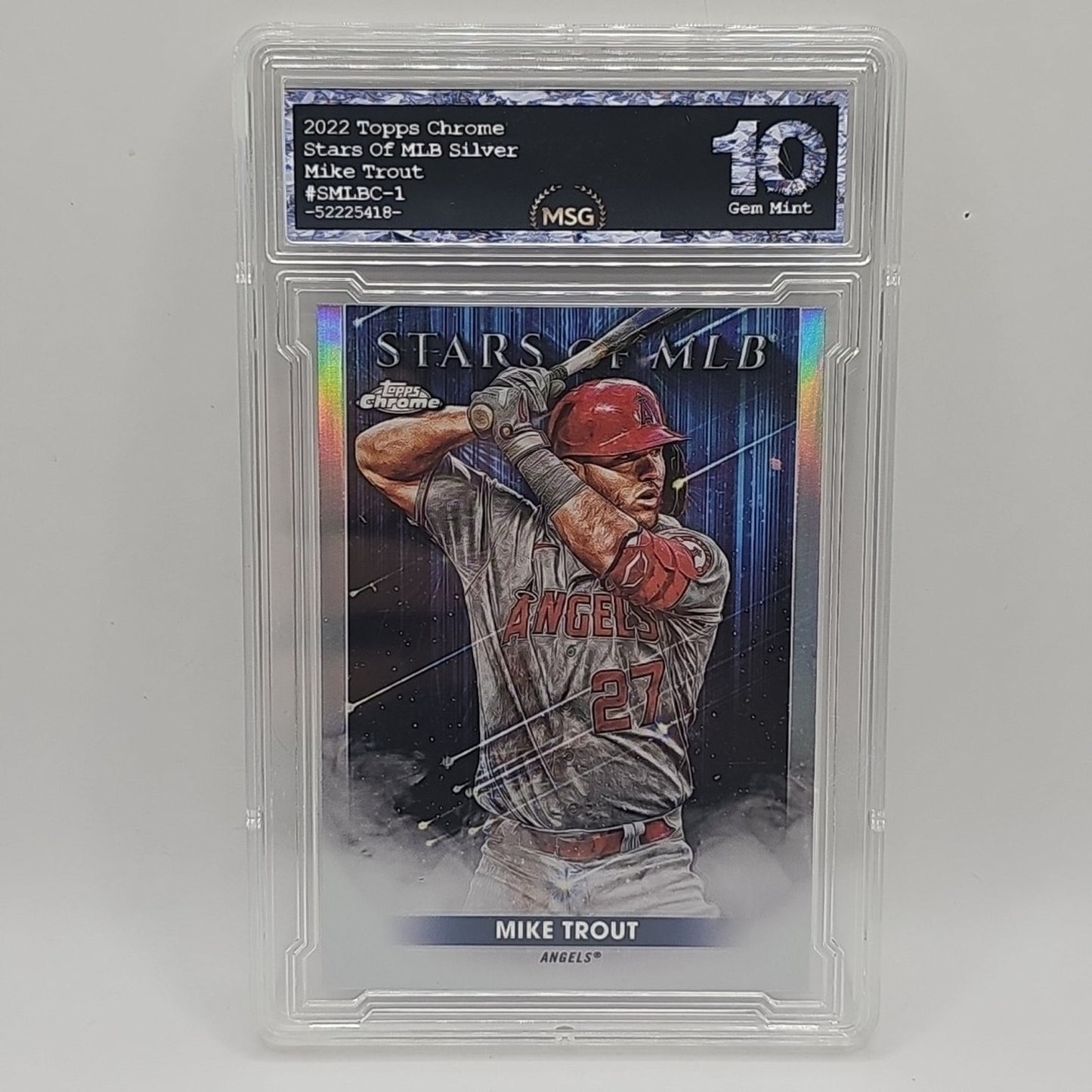 2022 Topps Series 1 - Stars Of MLB - Silver Foil #SMLB-1 Mike Trout Graded 10