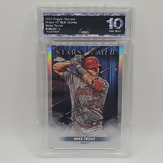 2022 Topps Series 1 - Stars Of MLB - Silver Foil #SMLB-1 Mike Trout Graded 10