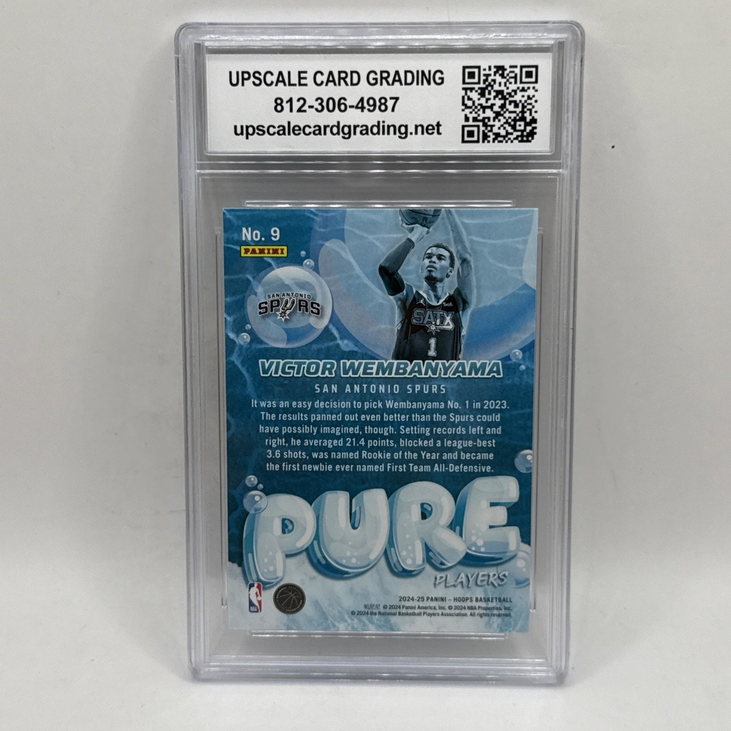 Victor Wembanyama NBA Hoops Winter 24-25 #9 Pure Players San Antonio Graded 10