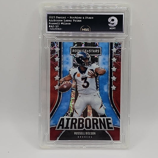 2023 Panini Rookies & Stars Airborne Red Lazer Prizm Russell Wilson Denver