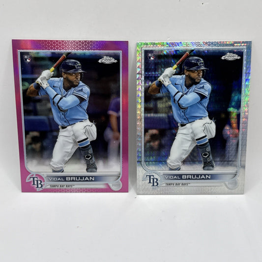 2022 Topps Chrome Vidal Brujan Pink Refractor #134 Tampa Bay Rays MLB