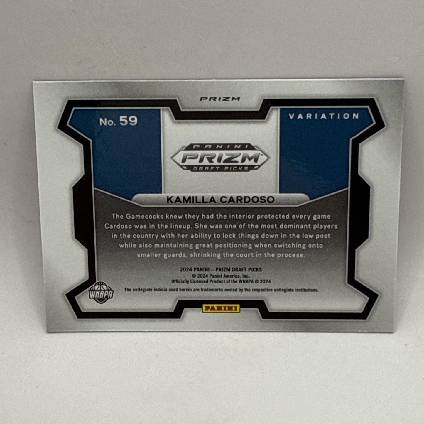 Kamilla Cardoso 2024 Panini Prizm Draft Purple Wave Prizm Variation Rookie #59