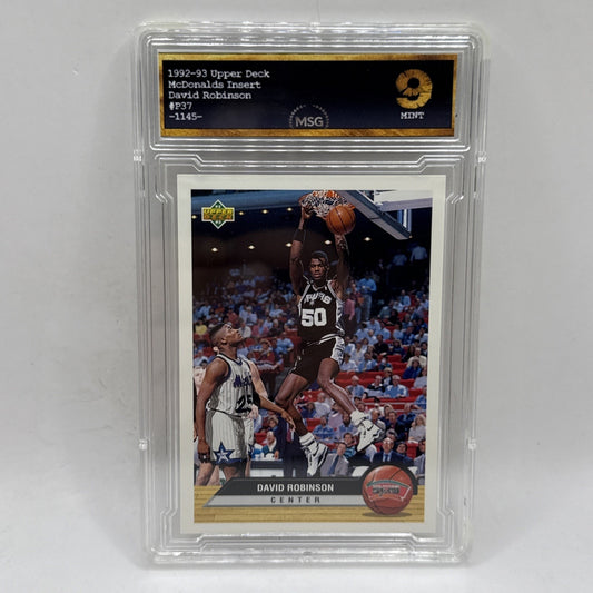1992-93 Upper Deck McDonald's David Robinson #P37 Graded 9 NBA Mint Card