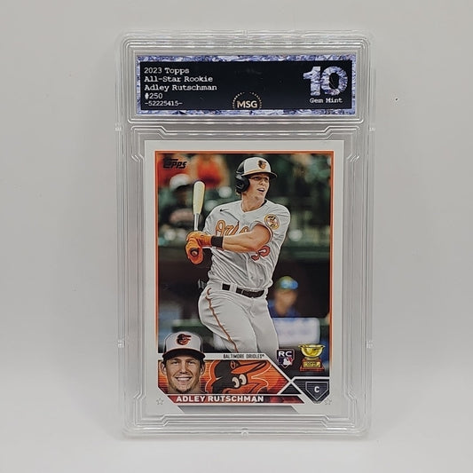 2023 Topps Adley Rutchman Base Rookie Card RC Gold Cup #250 Orioles Graded 10