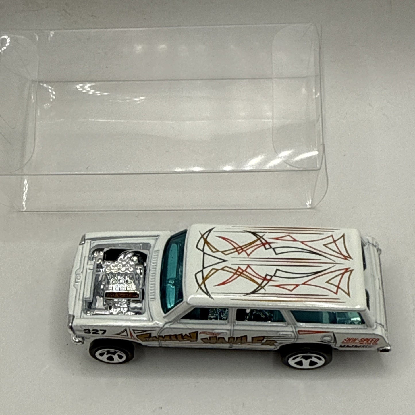 HW GASSERS 64 CHEVY NOVA GASSER FYB75 WHITE - 2025 Hot Wheels 1:64 Scale Toy Car
