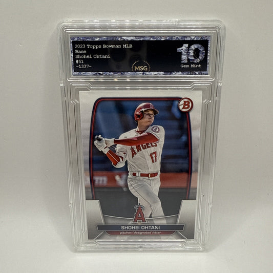 2023 Bowman Shohei Ohtani #51 Graded 10 GEM MINT MLB Angels - Dodgers
