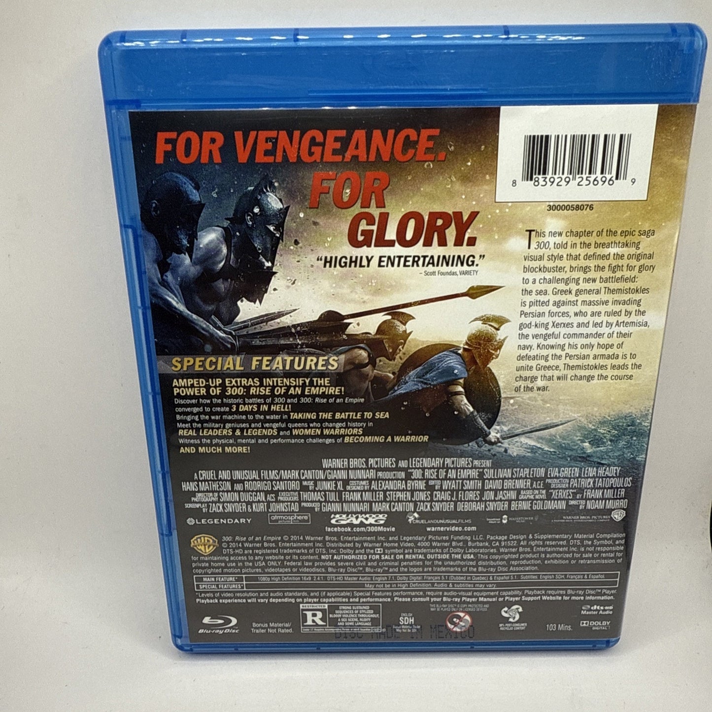 300: Rise of an Empire Blu-ray & DVD Combo By Eva Green, Rodrigo Santoro