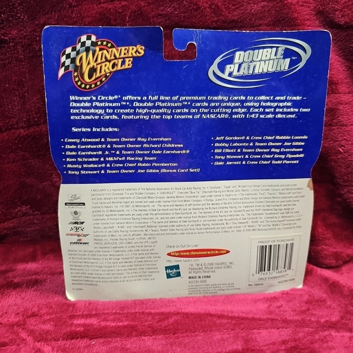 Dale Earnhardt 2001 Winner's Circle Double Platinum Limited Edition 1:43 Scale