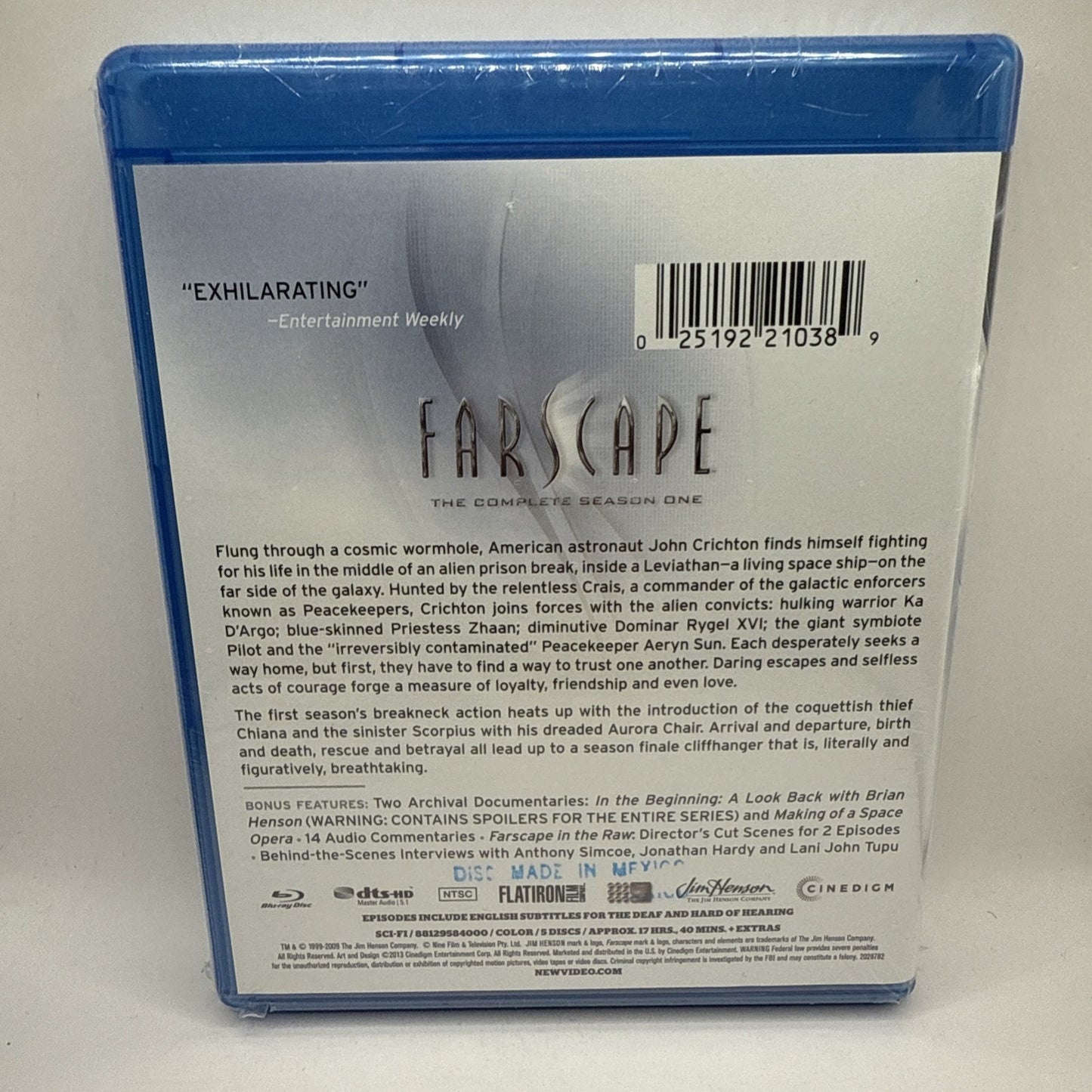 Farscape: Season 1 (Blu-ray Disc, 2013, 5-Disc Set, 15 Anniversary Edition) New