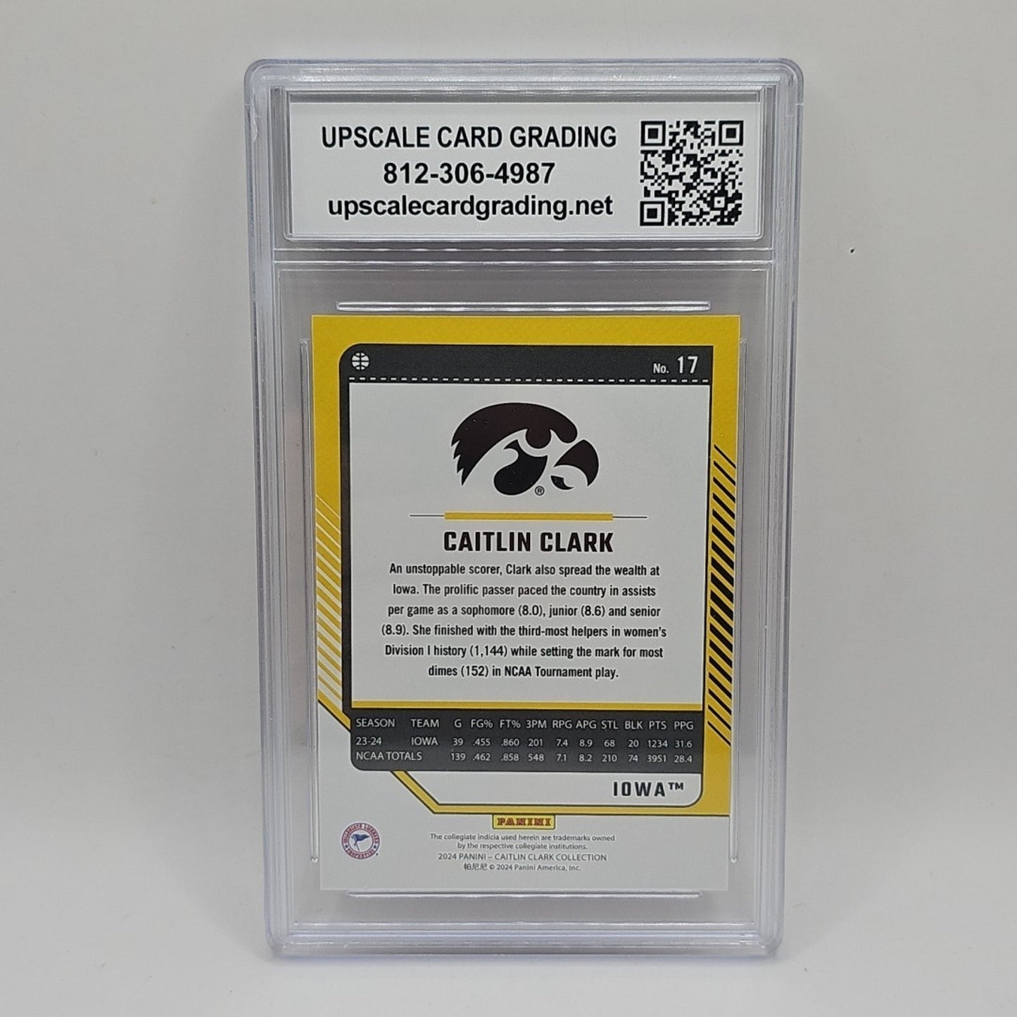 2023-2024 CAITLIN CLARK COLLECTION DONRUSS TARGET RED #17 Graded 10 GEM MINT
