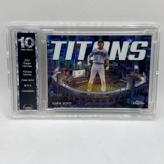 2023 TOPPS CHROME TITANS Juan Soto #CT-6 Baseball PADRES Graded 10 Gem Mint
