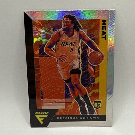 Precious Achiuwa 2020-21 Panini Flux Silver Prizm Rookie #218 Parallel Heat NBA