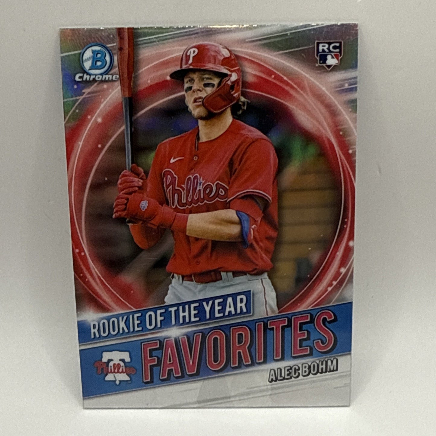2021 Bowman Chrome Rookie of the Year Favorites Refractor ALEC BOHM Phillies RC
