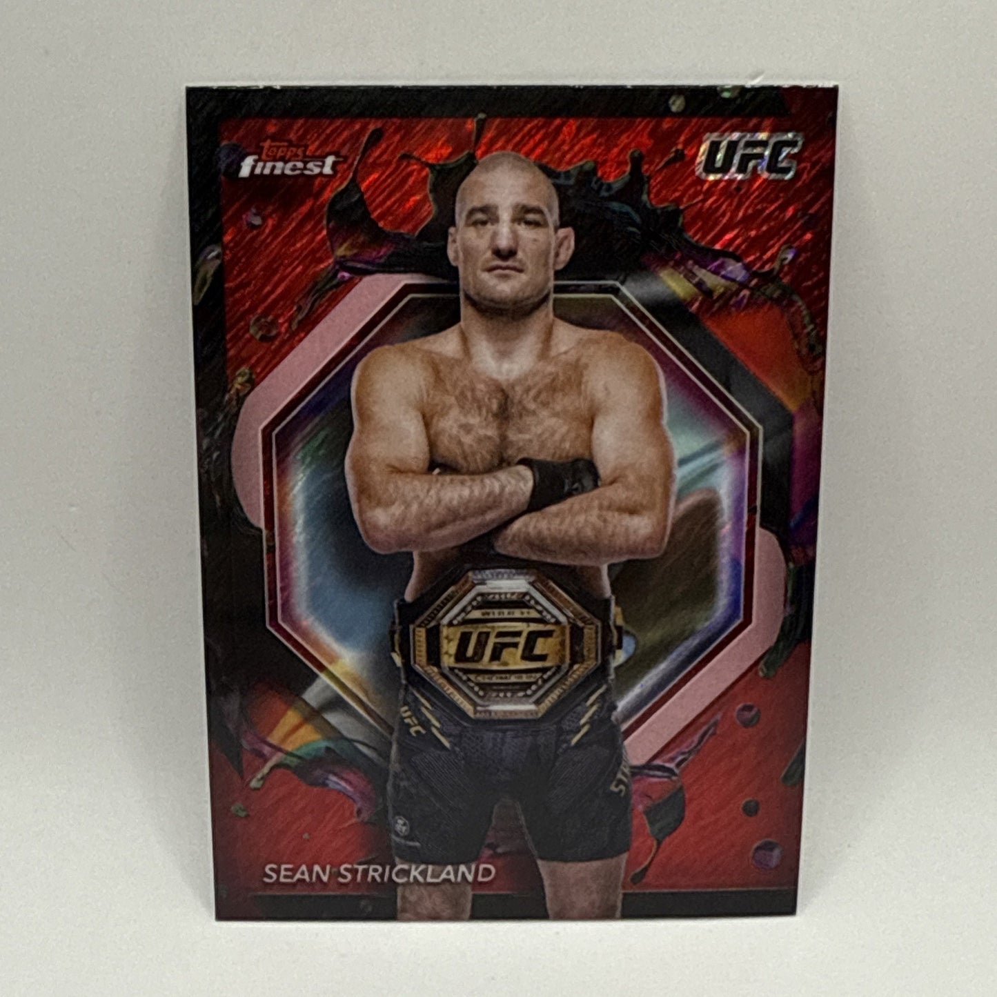 2024 Topps Finest UFC - Rare Sean Strickland #234 Red Shimmer Refractor
