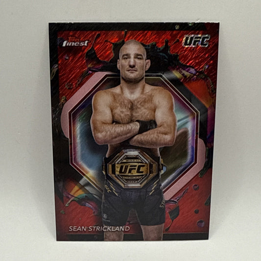 2024 Topps Finest UFC - Rare Sean Strickland #234 Red Shimmer Refractor