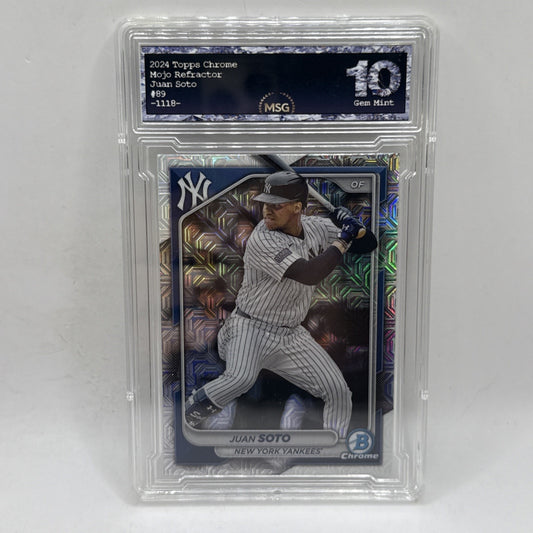 2024 Bowman Chrome Mega Juan Soto New York Yankees #89 Graded 10 Gem Mint