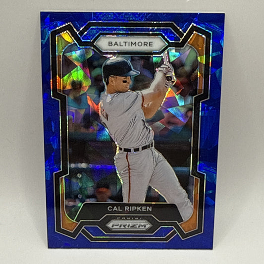 Cal Ripken Jr. 2024 Panini Prizm Blue Cracked Ice Prizm #38 Baltimore Orioles