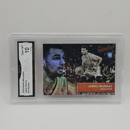2016 Panini Aficionado Jamal Murray Rookie Denver Nuggets #75 Graded 10 Gem-MT
