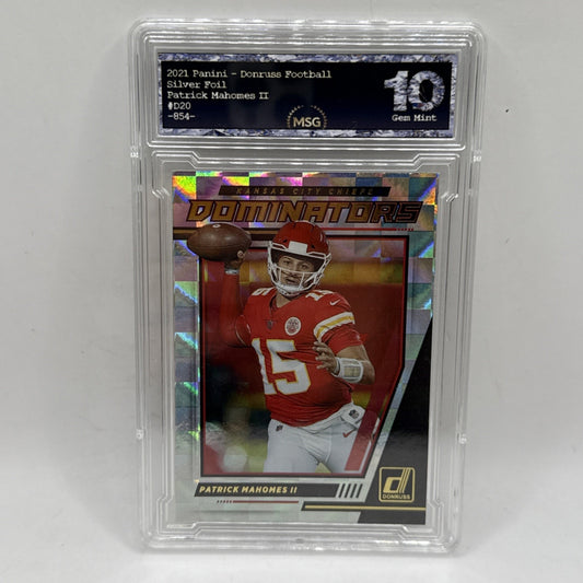 2021 Panini Donruss - Dominators Patrick Mahomes II #D20 Graded 10 Gem Mint Tcg