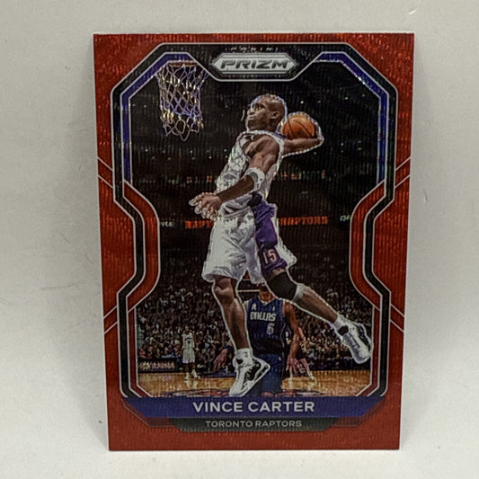 2020-21 Prizm - VINCE CARTER - Ruby Red Wave Prizm #117 NBA Toronto Raptors