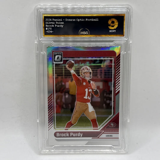 2024 Panini Donruss Optic - Brock Purdy #170 Silver Prism Graded 9 NFL 49ers