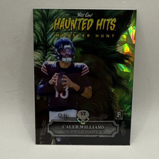 /2 CALEB WILLIAMS 2024 Wild Card Monster Hit Werwolf NFL Chicago Bears Card