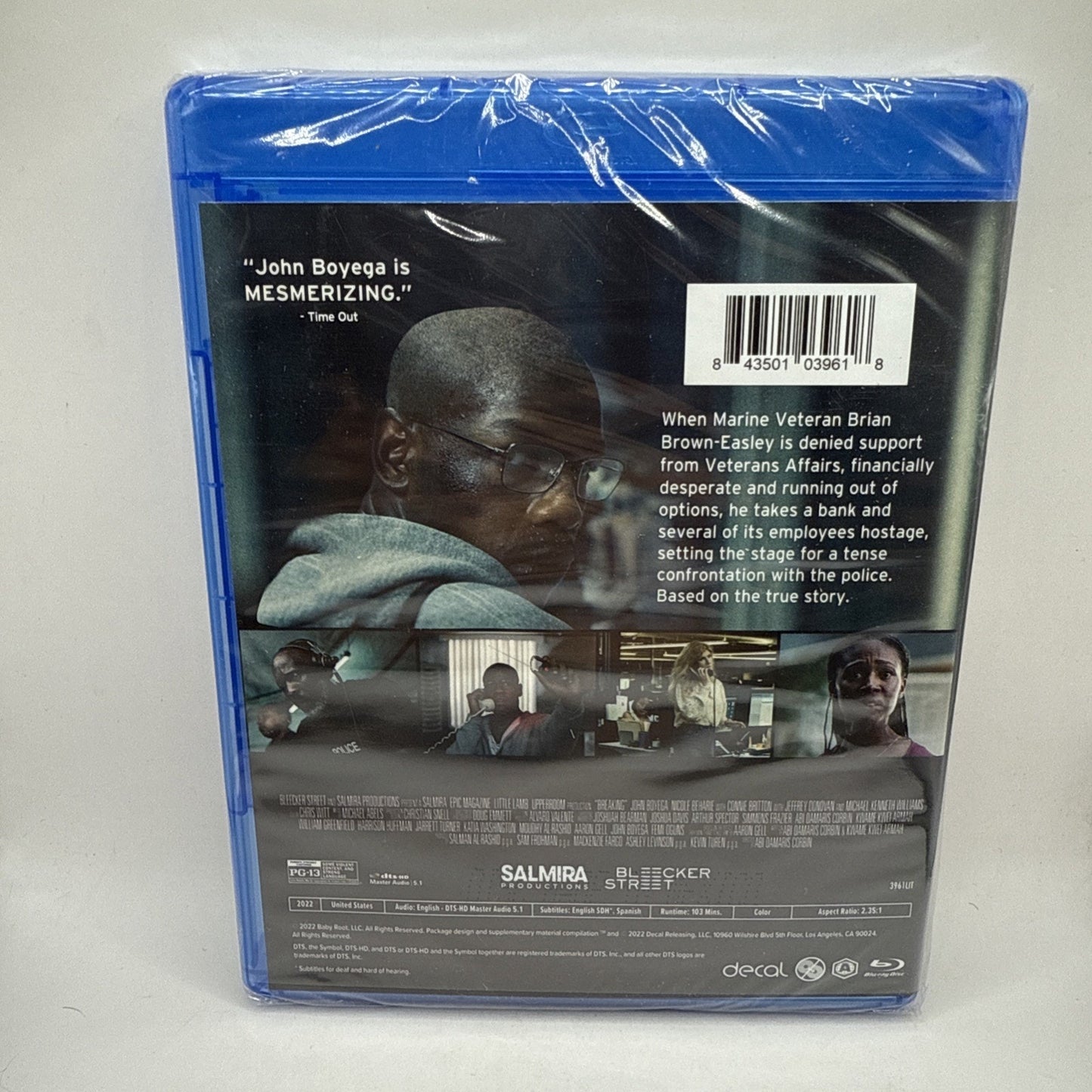 Breaking (Blu Ray, 2022) John Boyega, Nicole Behari - Brand New, Sealed!