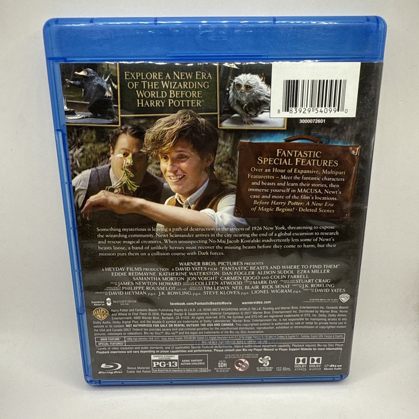 Fantastic Beasts and Where to Find Them [Blu-ray] J.K. Rowling Wizarding World