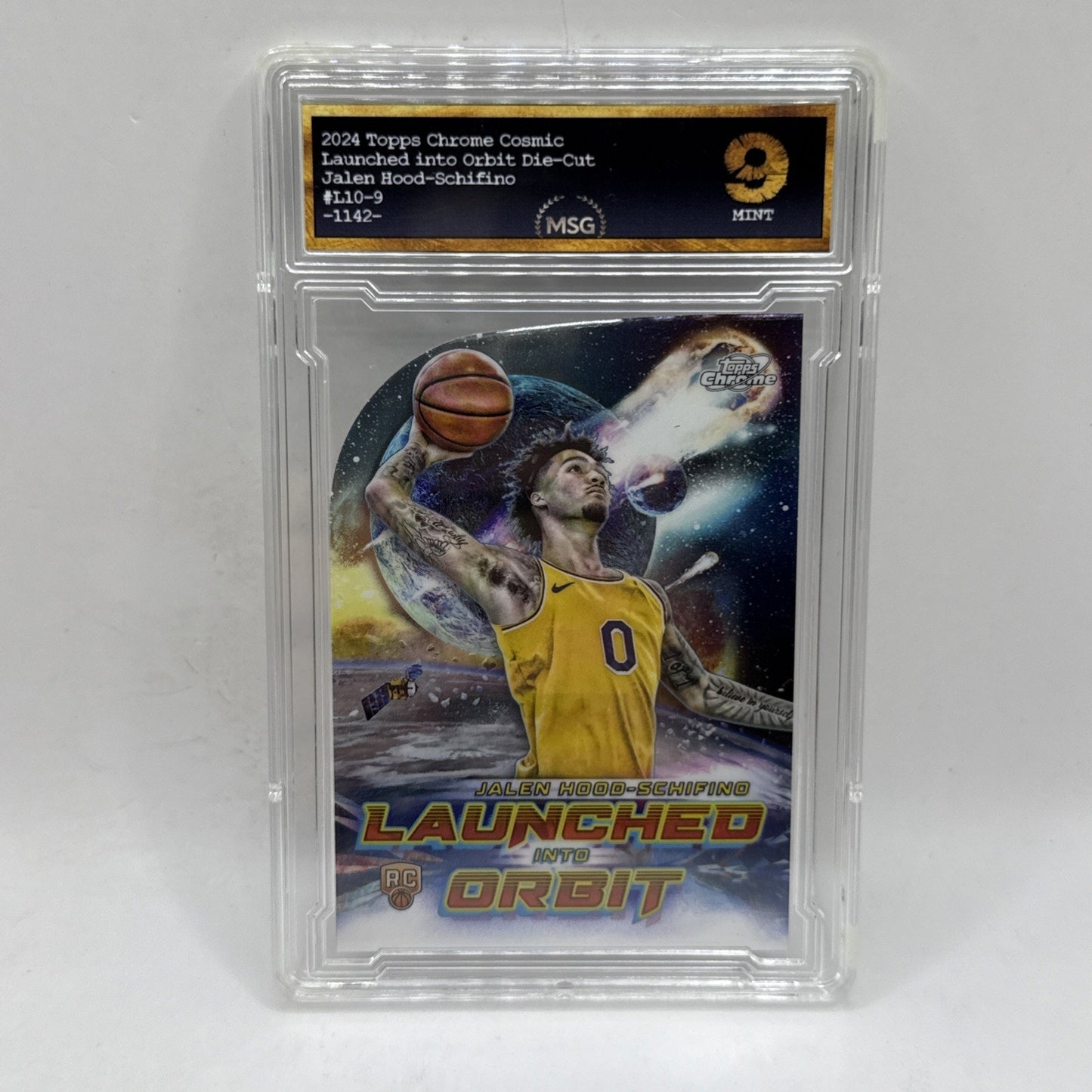 2023-24 Topps Cosmic Chrome Launched Into Orbit #LIO9 Jalen Hood-Schifino Graded