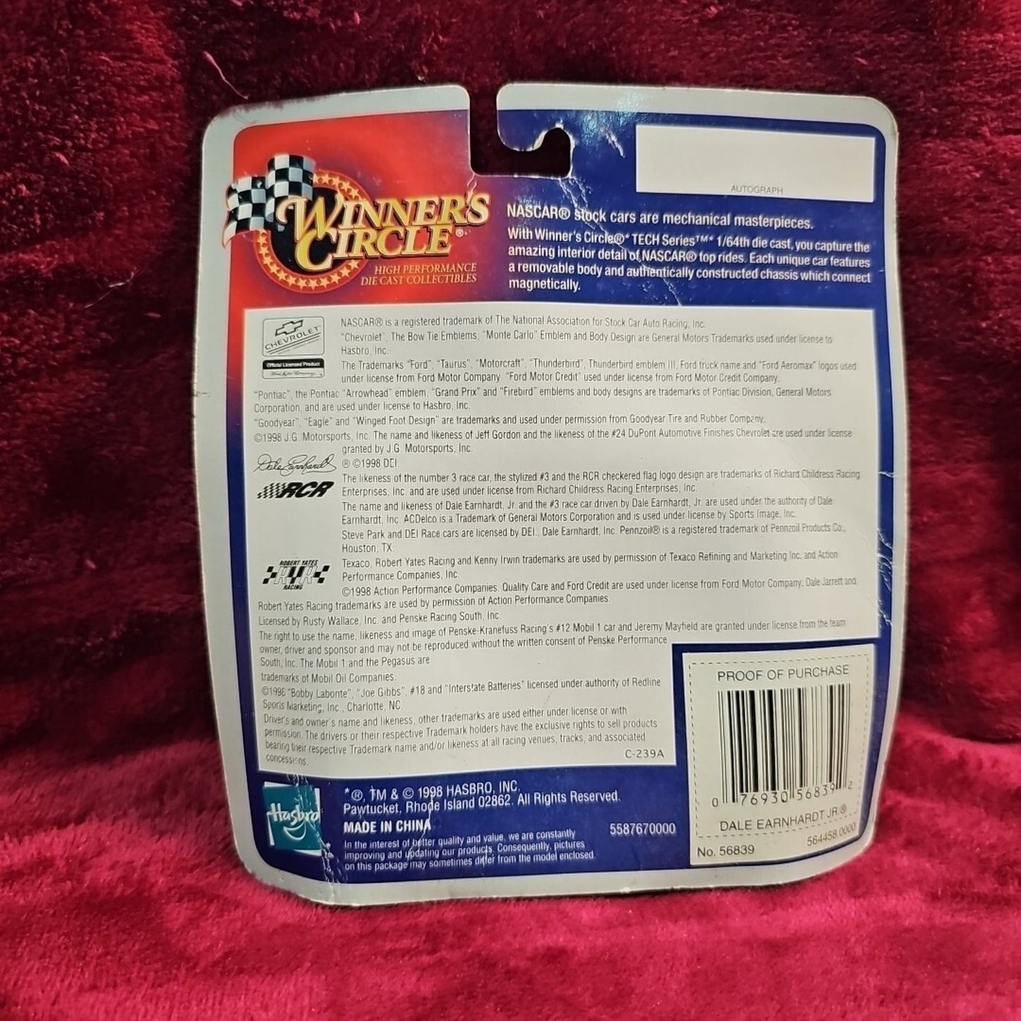 Winners Circle Tech Series Dale Earnhardt Jr. #3 Die Cast Racing Car Chevy 1/64