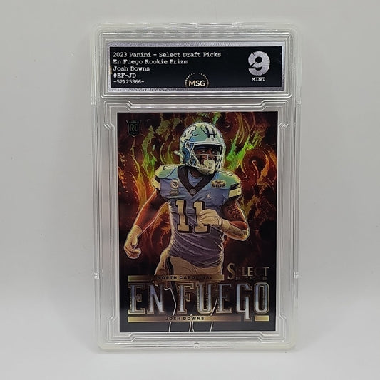 2023 Select Draft Picks En Fuego Prizms #15 Josh Downs Graded 9 NFL Rookie